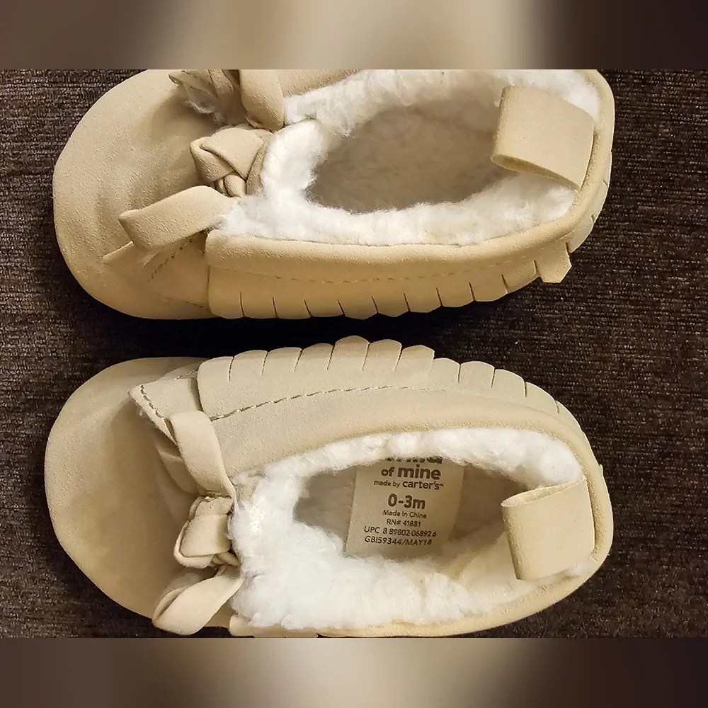 Child of Mine Tan Moccasins - 0-3 Months